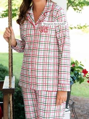 Cecil & Lou Women’s Holiday Pajama Set – Red & Green Plaid, Size Small, NWT